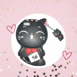🦄 Housse/Coque pour téléphone portable "Petit Chat Kawaï" avec petite breloque