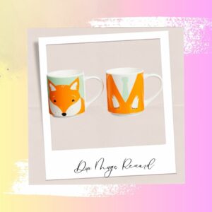 🦄 Mugs Duo Animaux (le lot de 2 mugs empilables : Tigre, Ours, Renard, Dragon) - Renard