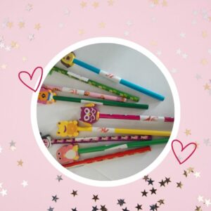 🦄 Crayons a papier ou Crayons de couleur avec Gomme Figurines Animaux (différents modèles)