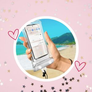🦄Pochette étanche universelle pour Smartphone + Dragonne - Transparent Tactile Waterproof