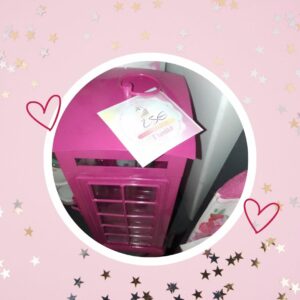 🦄 Photophore / Lanterne "Cabine Téléphonique Londonienne" Rose Fuchsia