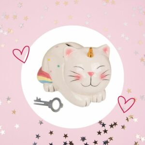 🦄 Tirelire CHAT LICORNE céramique