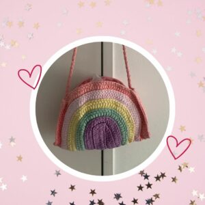 🦄 Sac à main ARC EN CIEL en rotin