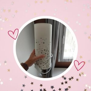 🦄Lampe de Chevet (en tissu motif étoiles)