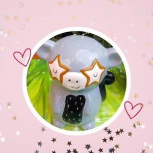 🦄 Tirelire SINGE céramique (gris)
