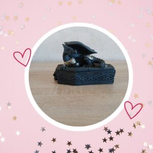 🦄Statuette Gothique - Dragon sur un Cercueil