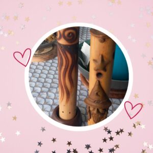 🦄 Porte encens en bambou (modèle au choix : Sorcier / Flammes)