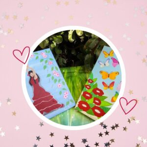 🦄Tableaux Peintures à la main sur toile !  "Les Papillons" et "La Danseuse de Flamenco" signés "Mado ROBERT" (OCCASION🏷️)