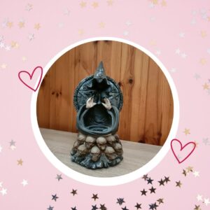 🦄Statuette Gothique (Pentagramme inversé) - Porte encens ou Support à bougie - (OCCASION🏷️)