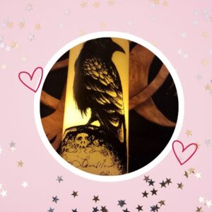 🦄 Bougie LED décorée de corbeaux (vendue à l'unité)
